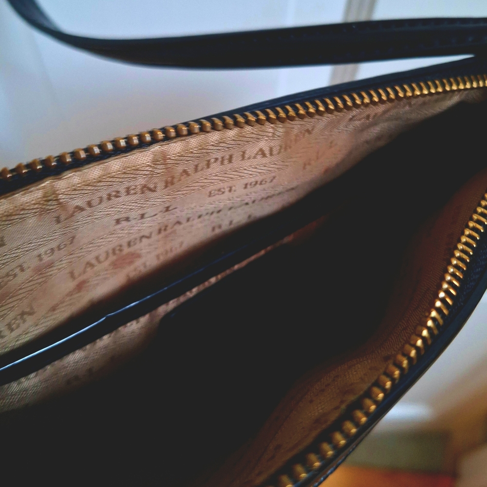 Lauren Ralph Lauren 1967 Black Label Equestrian Patent Leather Crossbody Bag - Picture 7 of 10
